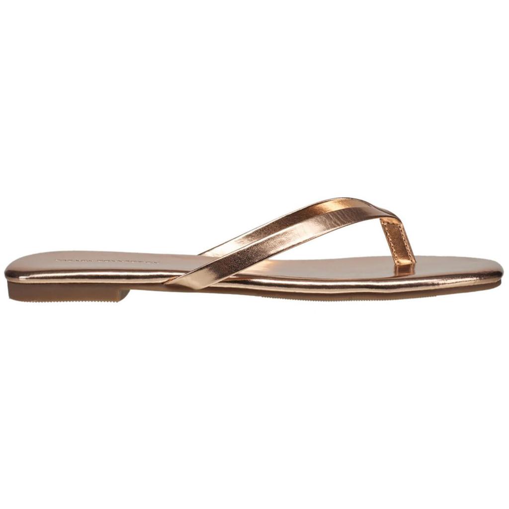 French Connection Morgan Womens Leather Toe Post Flip-Flops