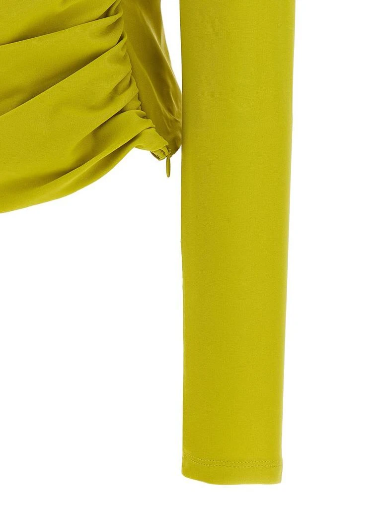 Self Portrait Self-Portrait 'Chartreuse Jersey Off Shoulder' Top 4