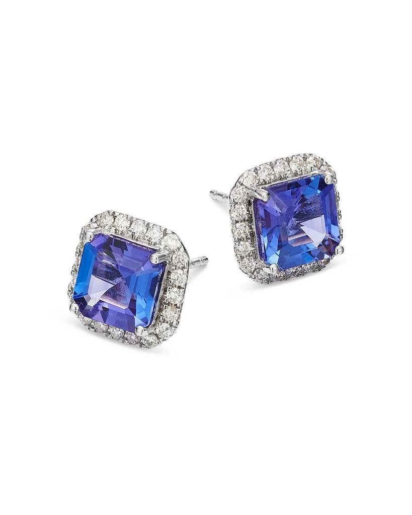 Bloomingdale
s Fine Collection Tanzanite 
Diamond Halo Stud Earrings in 14K White Gold 3