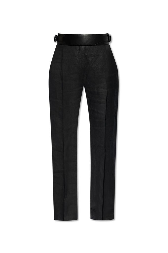 【送料&関税込】Ferragamo Straight Pants With Pleat FERRAGAMO Pleated wool straight-leg pants | THE OUTNET
