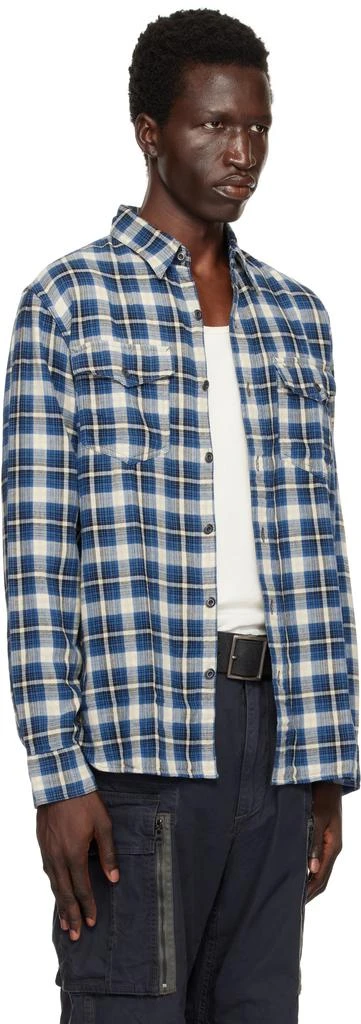RRL Blue Plaid Twill Shirt 2