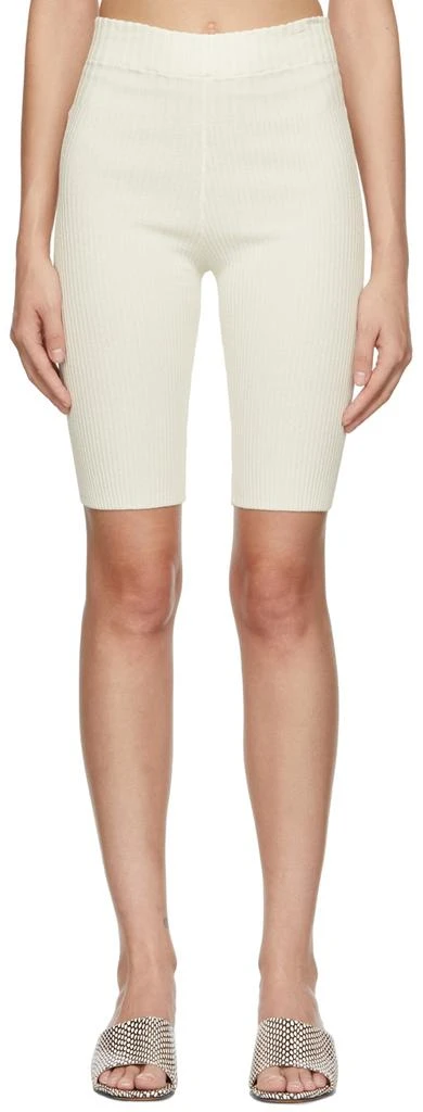 ANDREĀDAMO White Knit Shorts