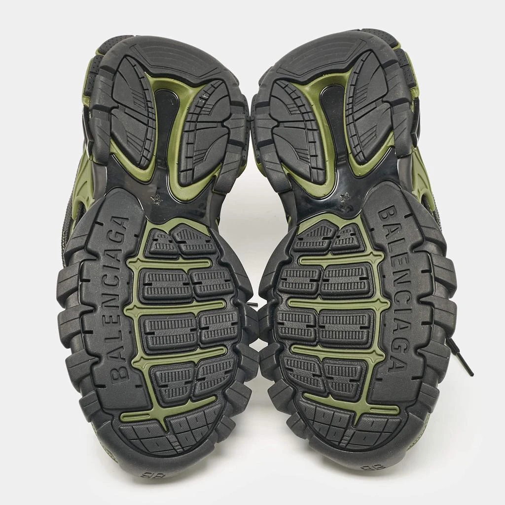 Balenciaga Balenciaga Green/Black Faux Leather and Mesh Track Sneakers Size 40 6