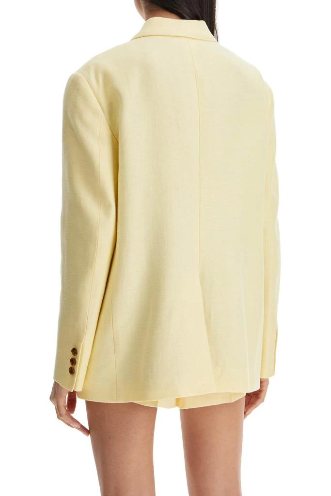 BLAZÉ MILANO light yellow linen oversized blazer 3