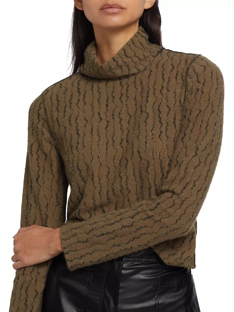 If Only Studio Textured Wave Turtleneck Top 6