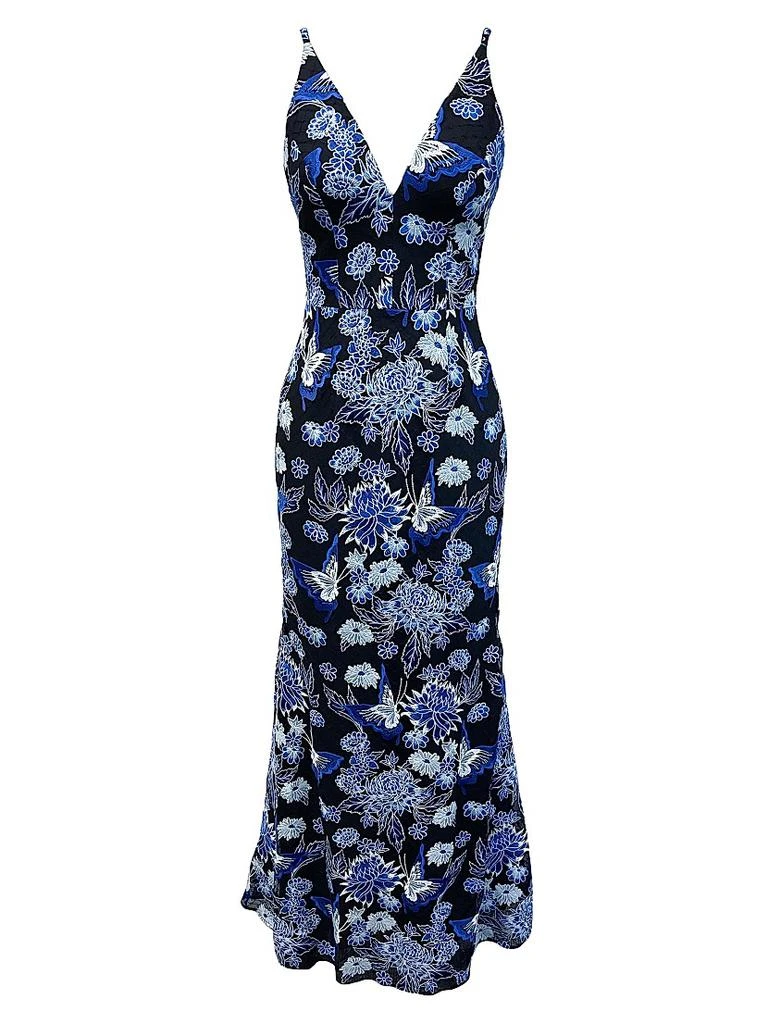 Dress The Population Sharon Floral Embroidered Mermaid Gown 1