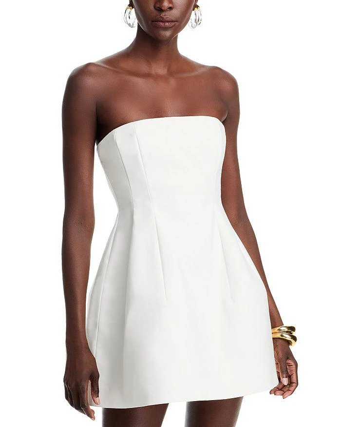 pleated mini dress Kelza Pleated Mini Dress in Ivory