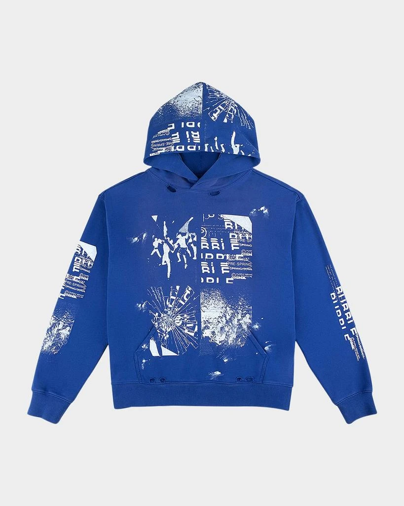 PURPLE Men's French Terry Graphic Hoodie 1
