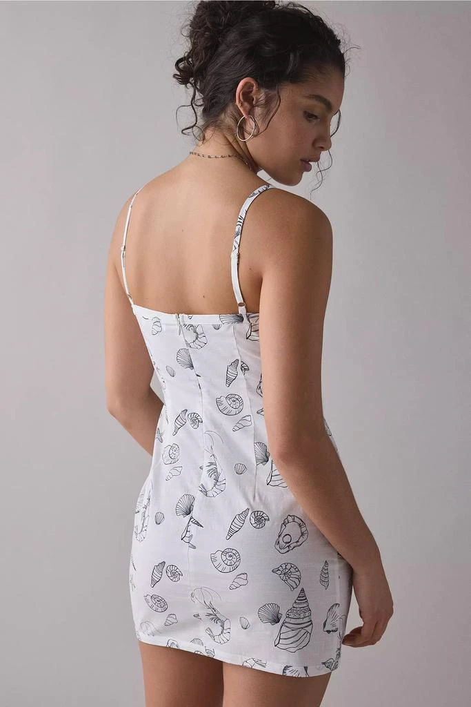 Another Girl Another Girl Seaside Doodle Print Cotton-Blend Mini Dress 4