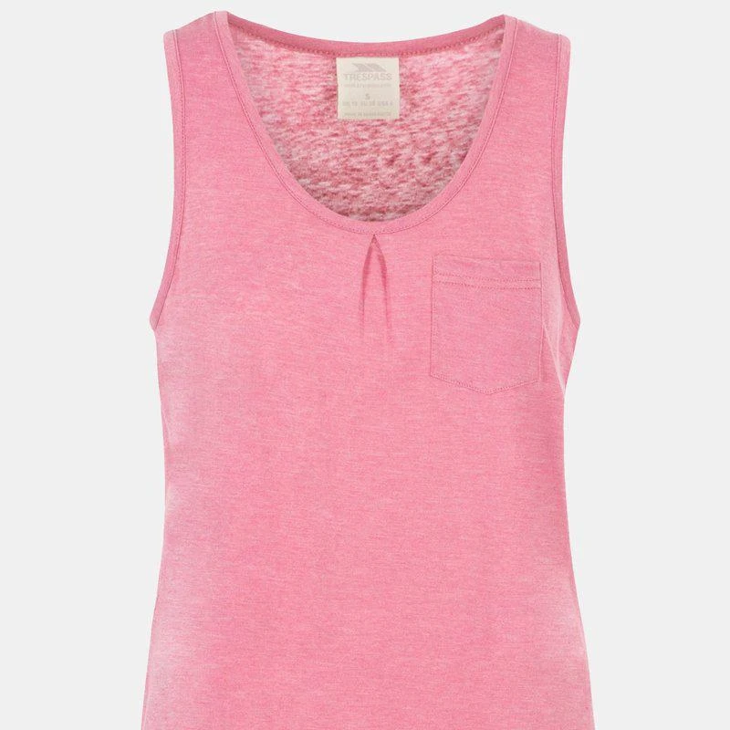 Trespass Womens/Ladies Fidget Tank Top Rose Blush Marl 1