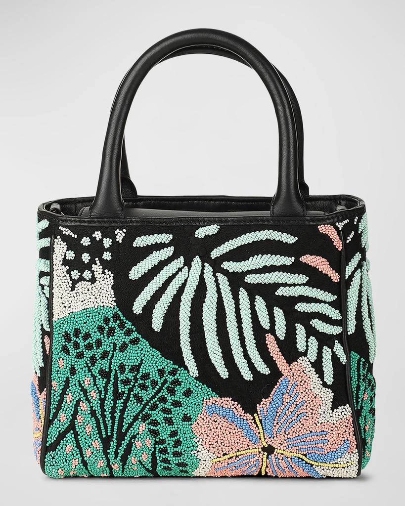 Rafe Tasha Small Floral Beaded Tote Bag 1