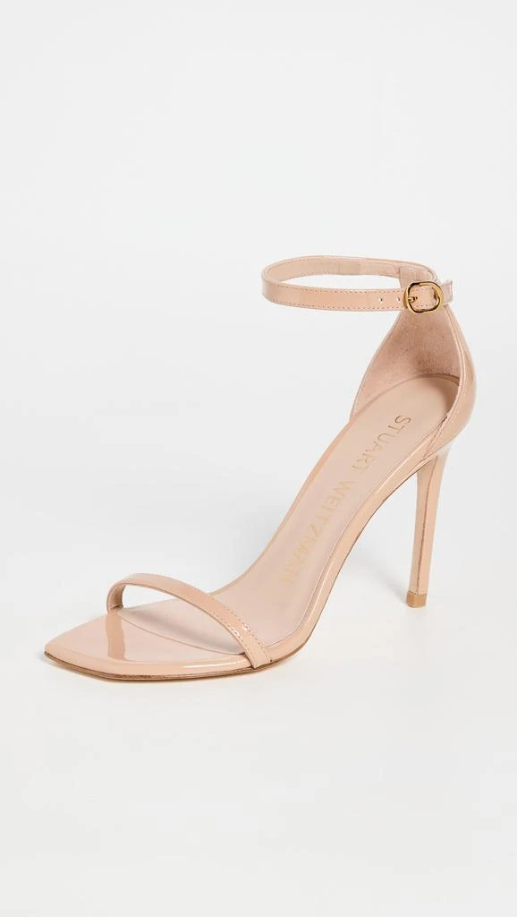 Stuart Weitzman Nudist Curve 100 Patent Sandals 1