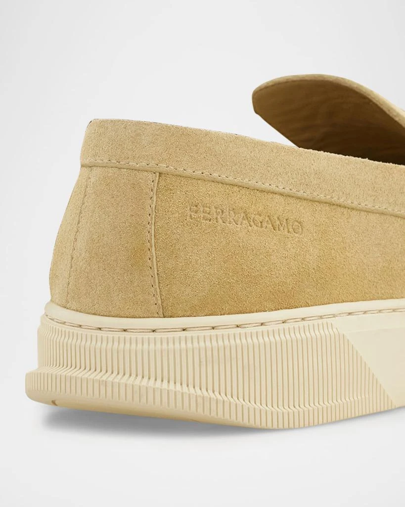 Salvatore Ferragamo Men's Brad Suede Slip-On Sneakers 5