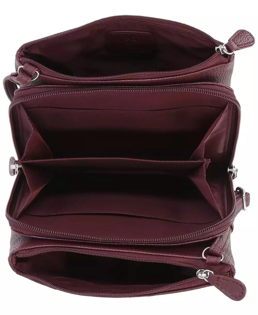 Giani Bernini Triple-Zip Pebble Leather Dasher Crossbody, Exclusively at Macy's 2