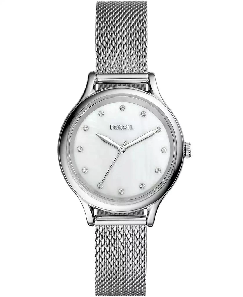 Fossil Women's Laney Three Hand Stainless Steel Mesh Watch 34mm 1