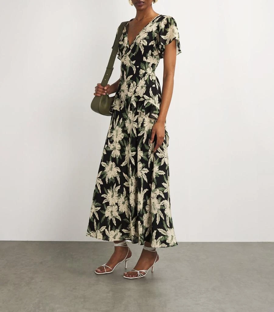 Rixo Hibiscus Print Evie Midi Dress 2