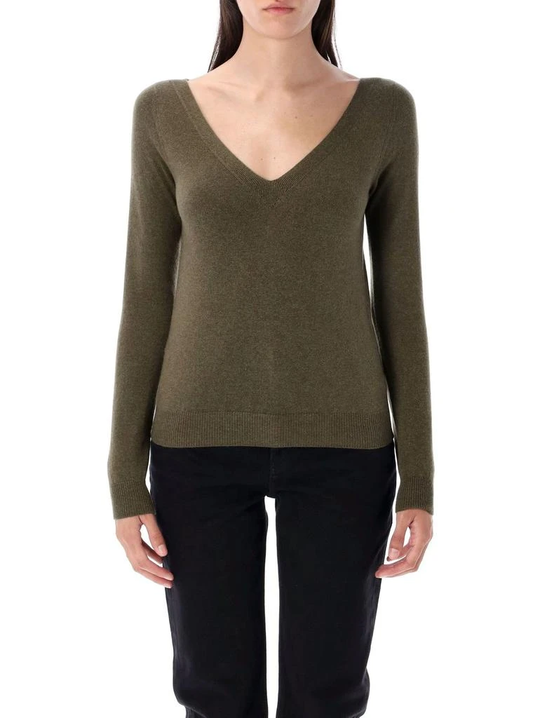 Yves Saint Laurent Saint Laurent V-Neck Long-Sleeved Jumper 1