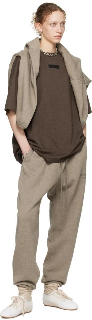 Essentials Brown Crewneck T-Shirt 5