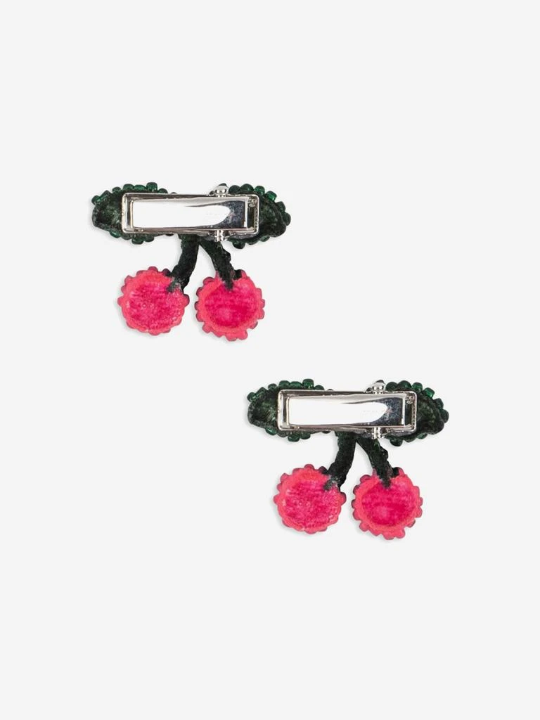 Konges Slojd Girls 2 Pack Pearly Cherry Hair Clips in Pink 3
