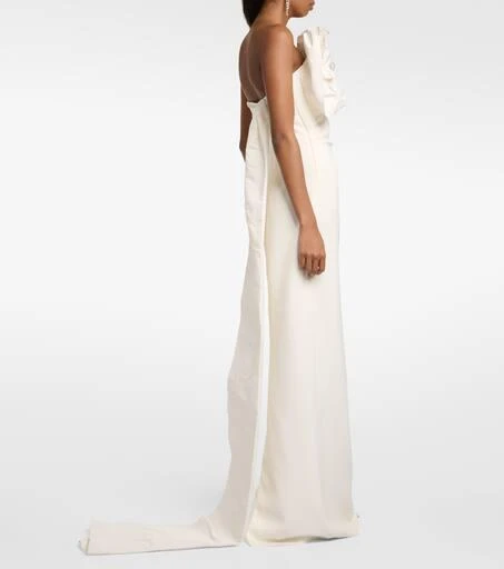 Safiyaa Bridal Briannie crêpe and faille gown 6