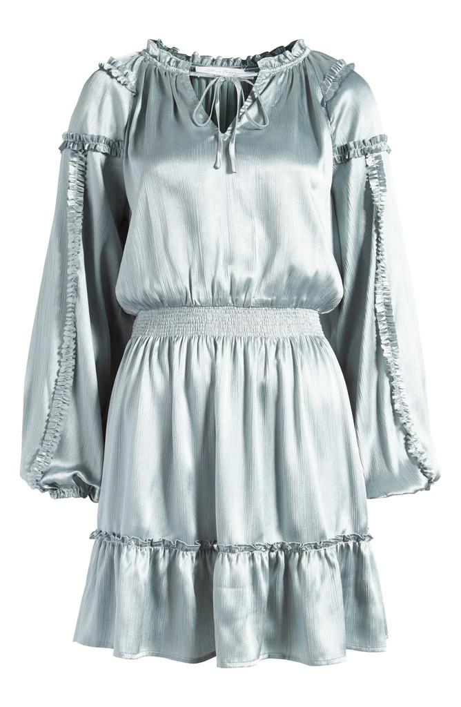 ALL IN FAVOR Ruffle Long Sleeve Satin Minidress 5
