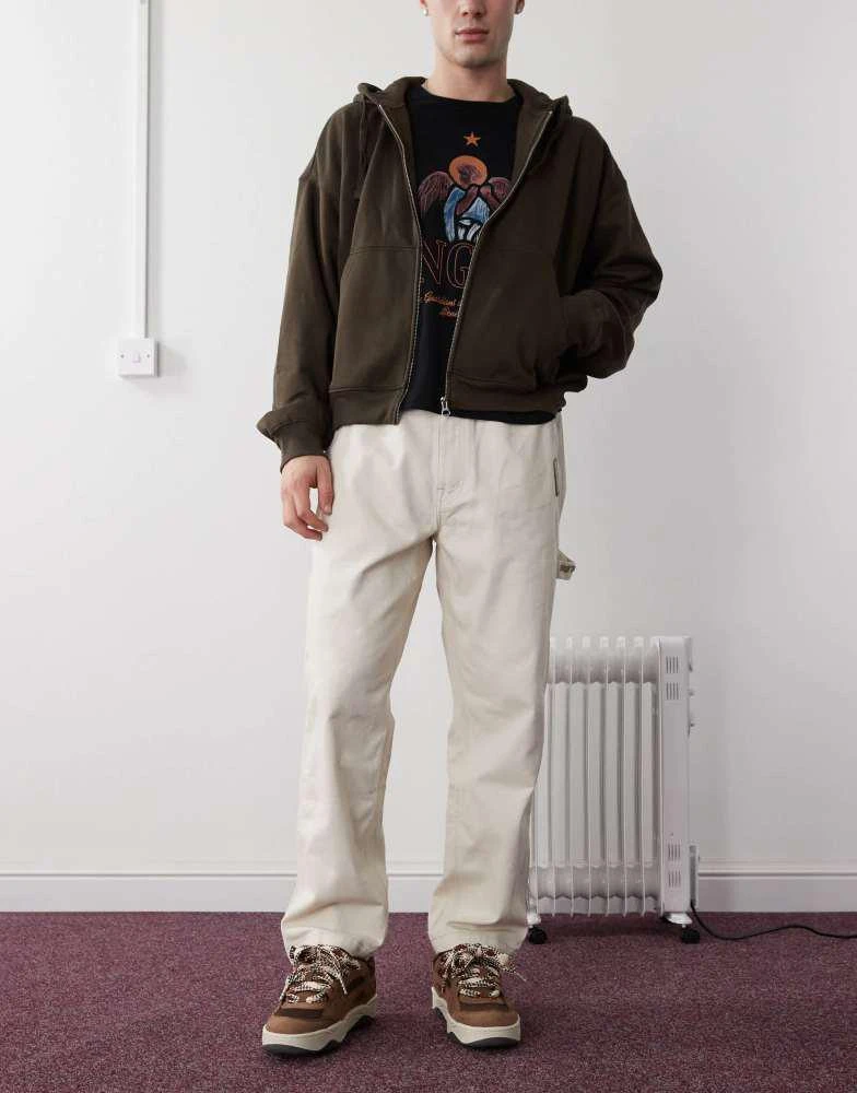AAPE Aape by A Bathing Ape loose fit worker jeans in off white 1