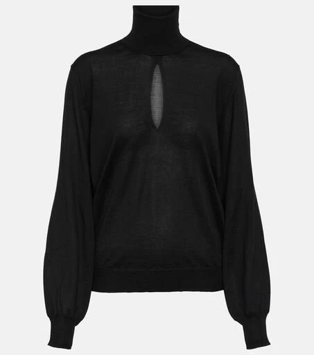 Tom Ford Cutout cashmere and silk turtleneck sweater 1