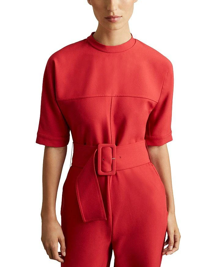 REISS June Belted Workwear Jumpsuit 2