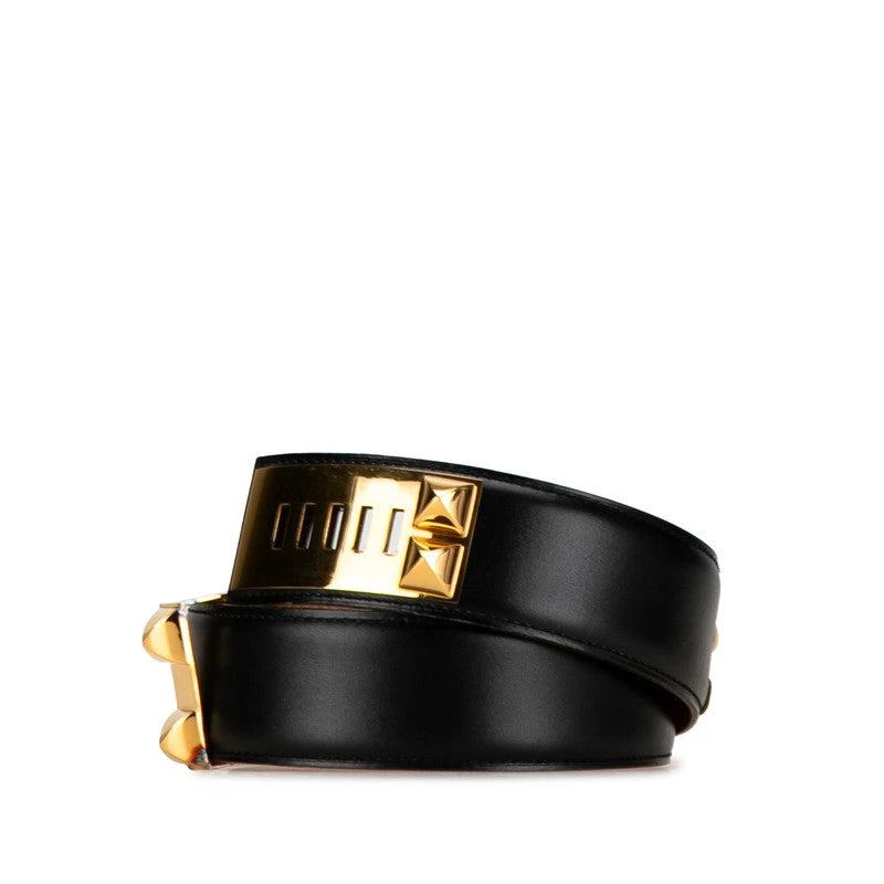 Hermes Hermes Collier de Chien Medor Belt Black Leather 2