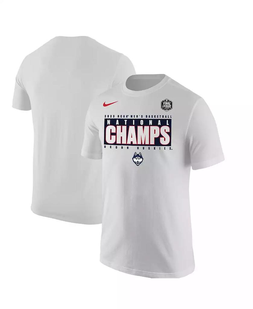 NIKE White UConn Huskies 2023 NCAA Men's Basketball National Champions Pebble T-shirt