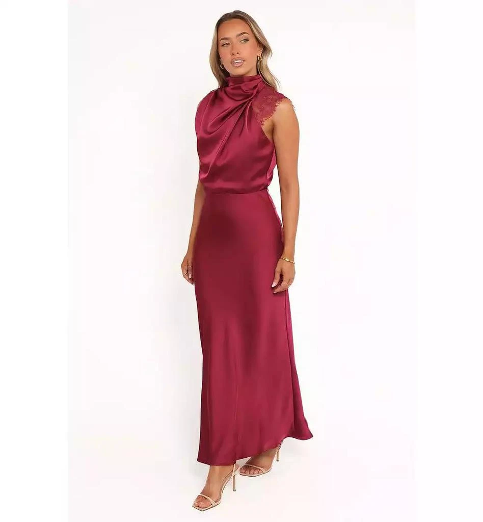 Petal and Pup Women's Anabelle Halter Neck Lace Maxi Dress - Berry - Dresses  & Skirts - Free Shipping - BeyondStyle