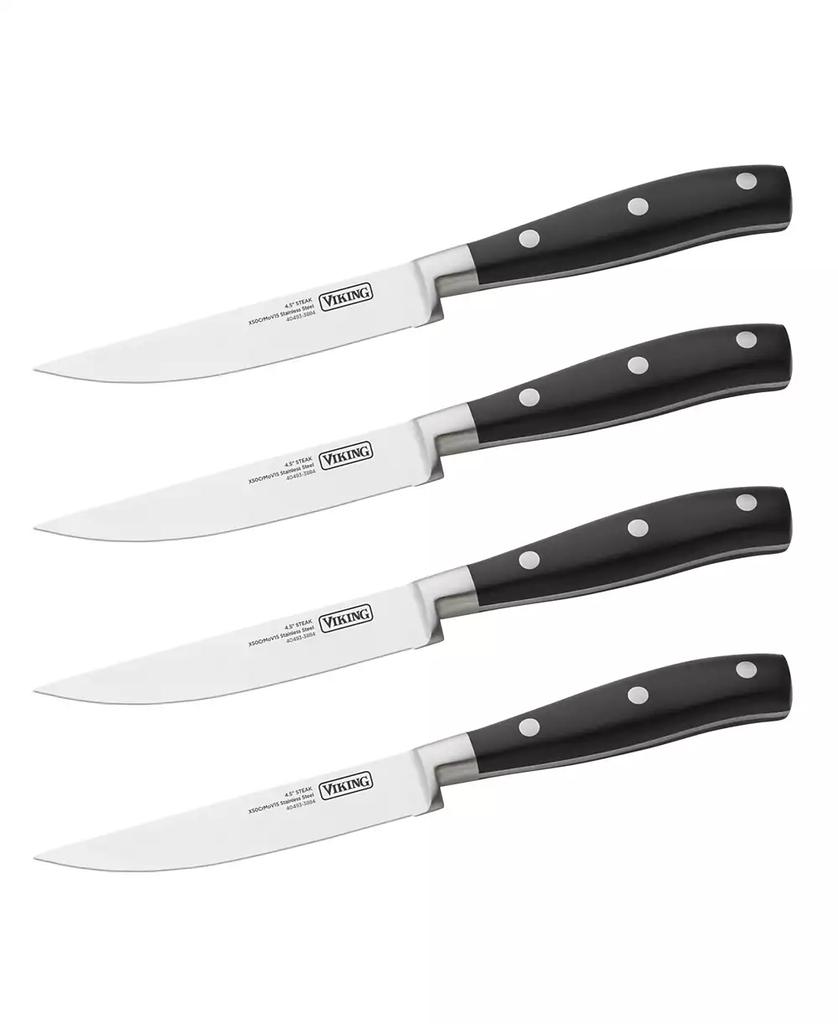 VIKING Stainless Steel 4-Pc. Steak Knife Set