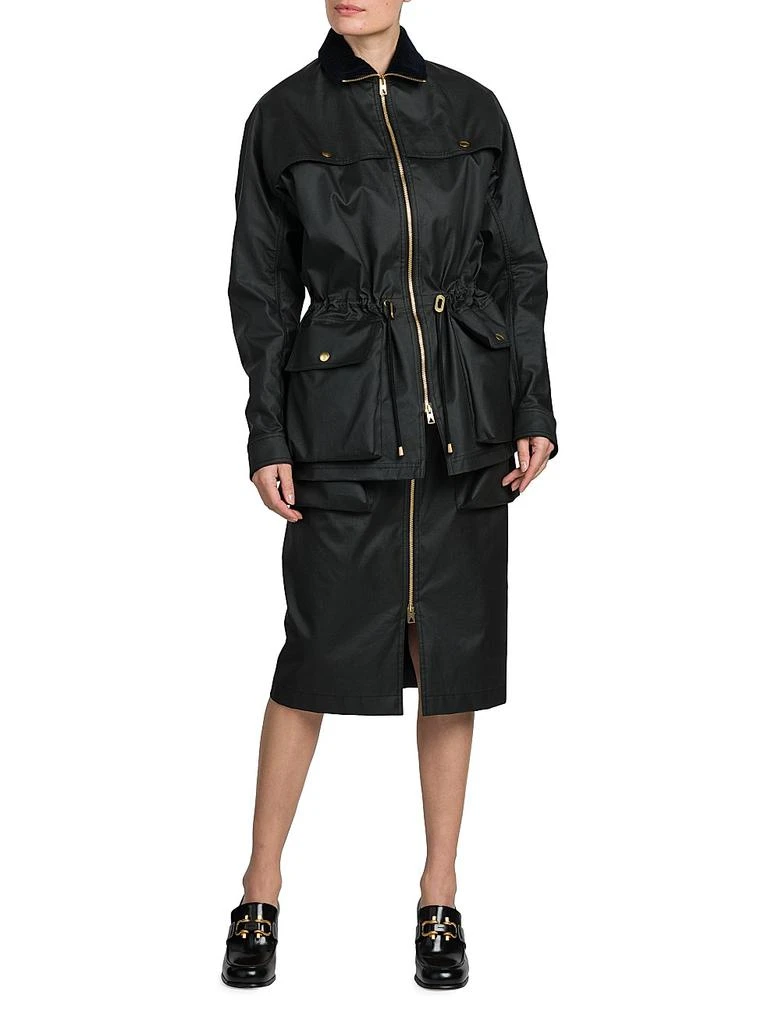 Bottega Veneta Coated Cotton Short Parka Jacket 2