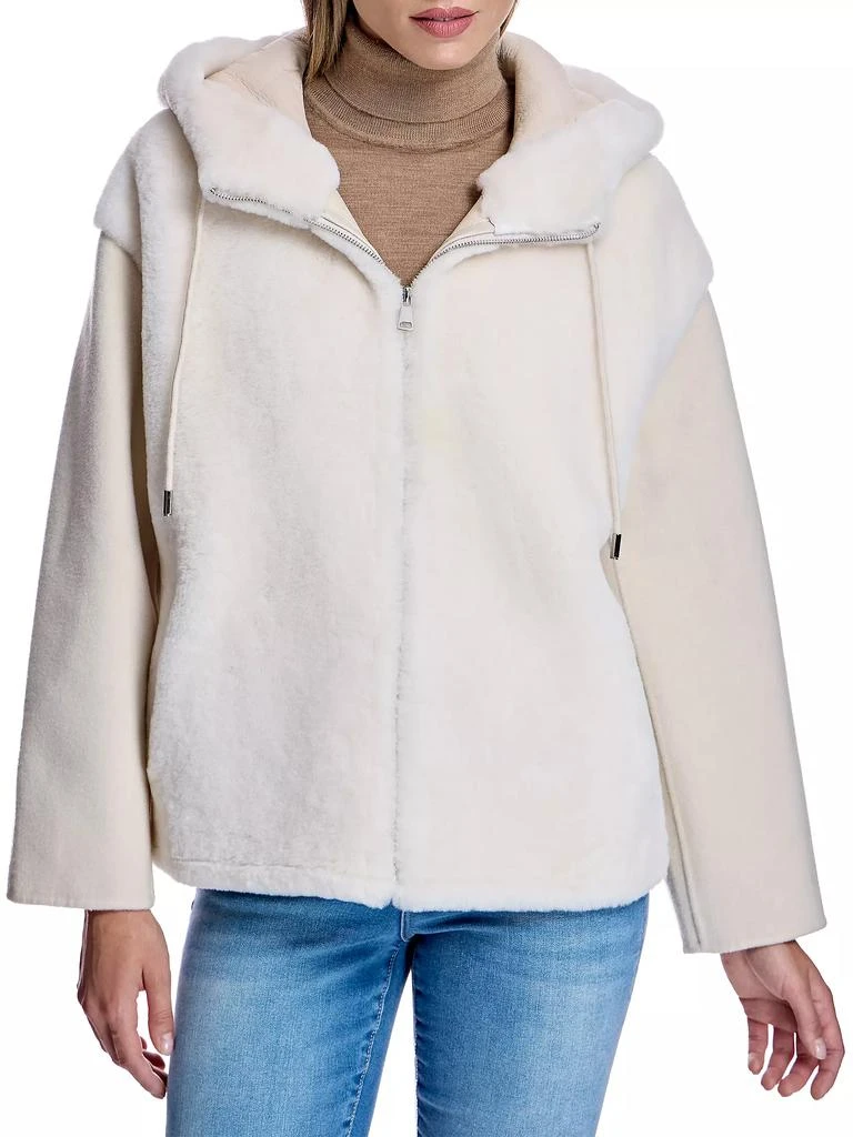 Maximilian Shearling Lamb and Wool Jacket 2