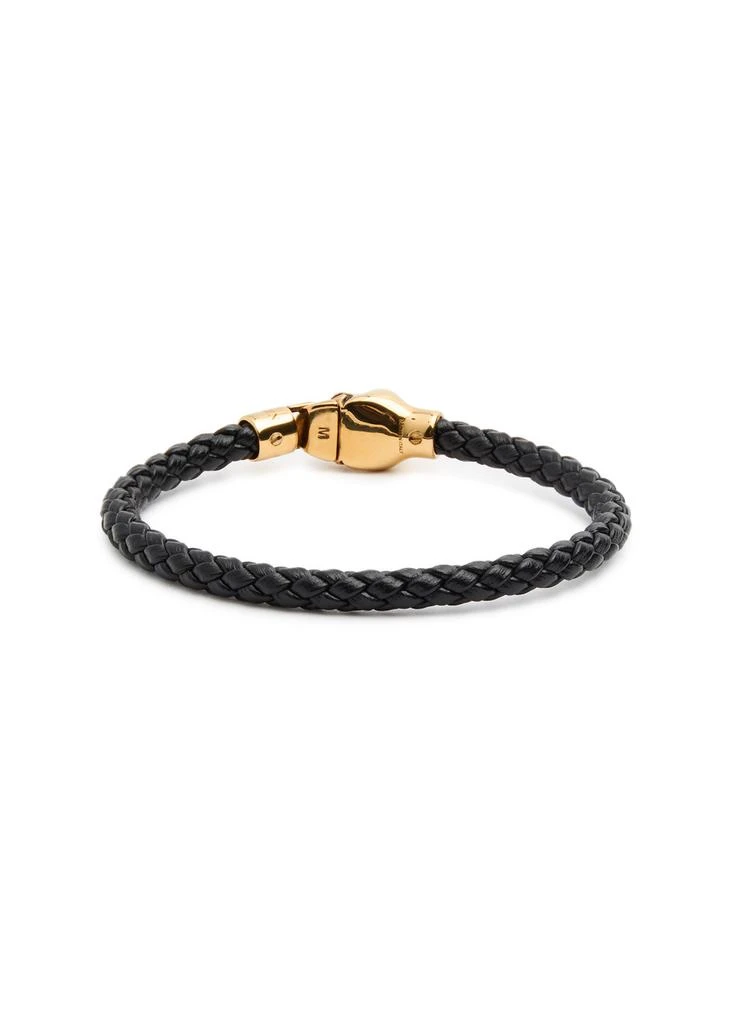 Alexander McQueen Skull woven leather bracelet 3