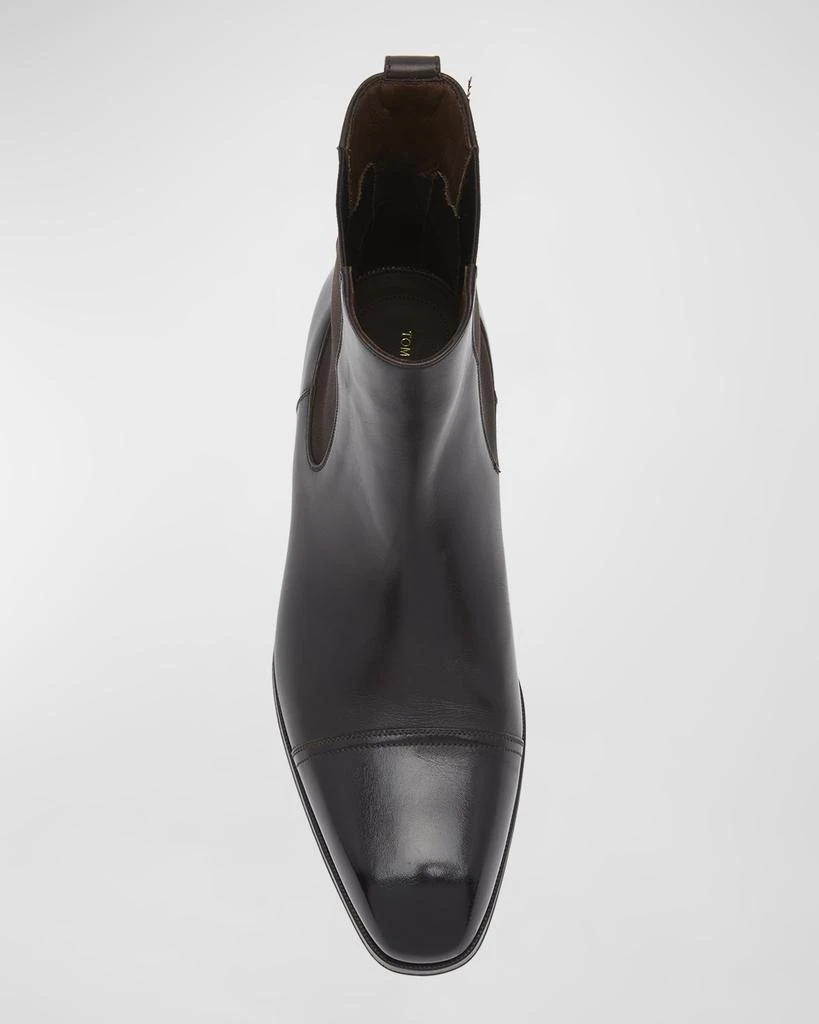 Tom Ford Men's Elkan Burnished Leather Chelsea Boots 6