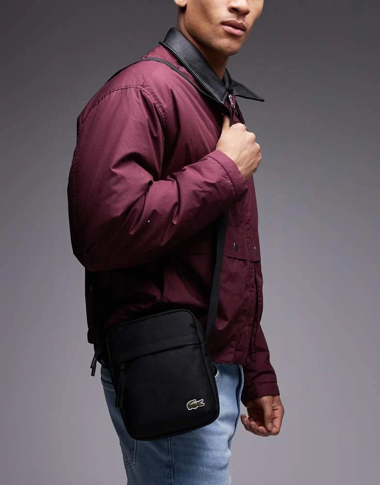 Lacoste Lacoste crossbody reporter bag in black 4