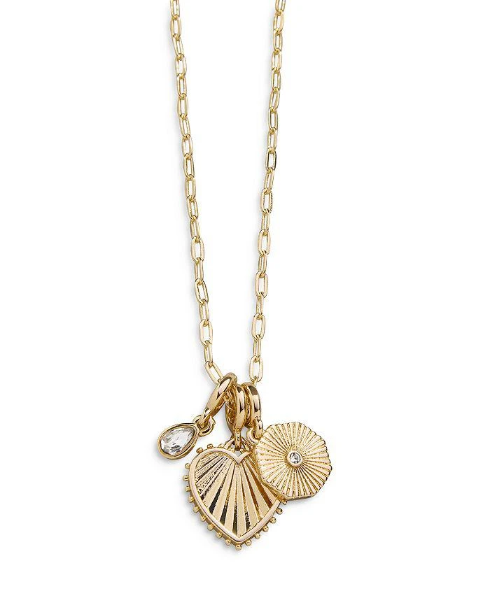 BAUBLEBAR Crystal 
Heart Cluster Pendant Necklace in Gold Tone, 18"-20"