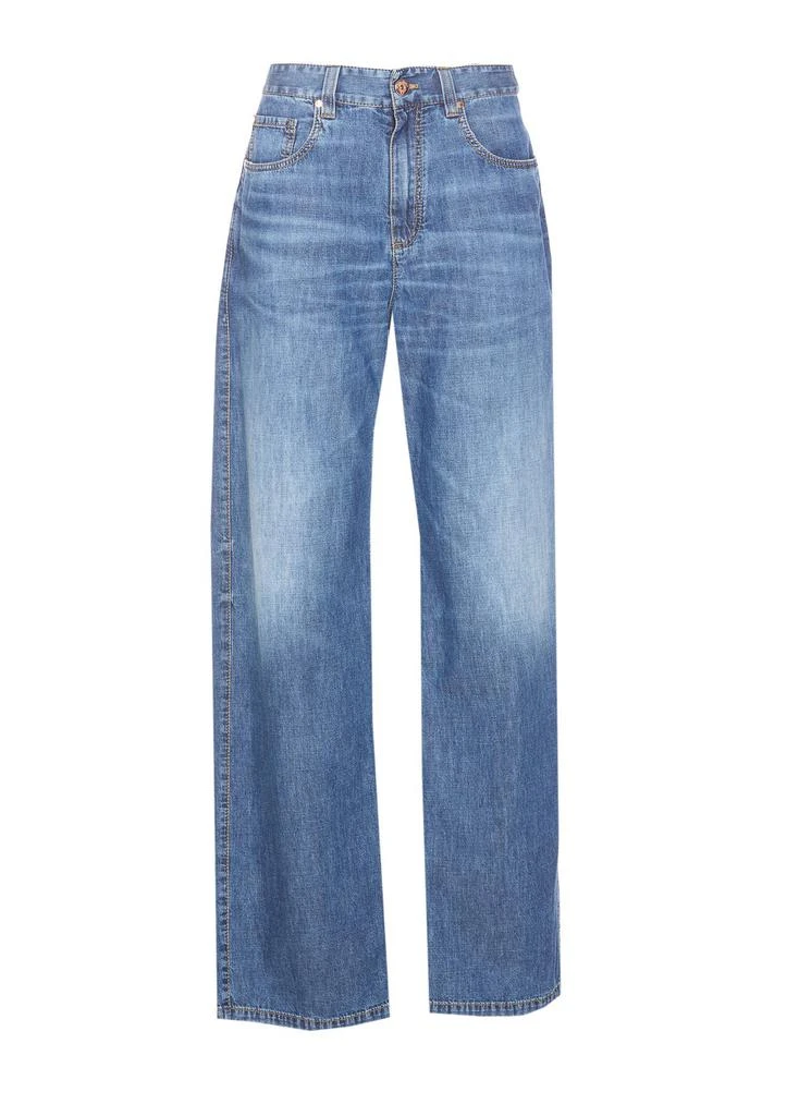 Brunello Cucinelli Brunello Cucinelli Logo Patch Boyfriend Jeans from Cettire