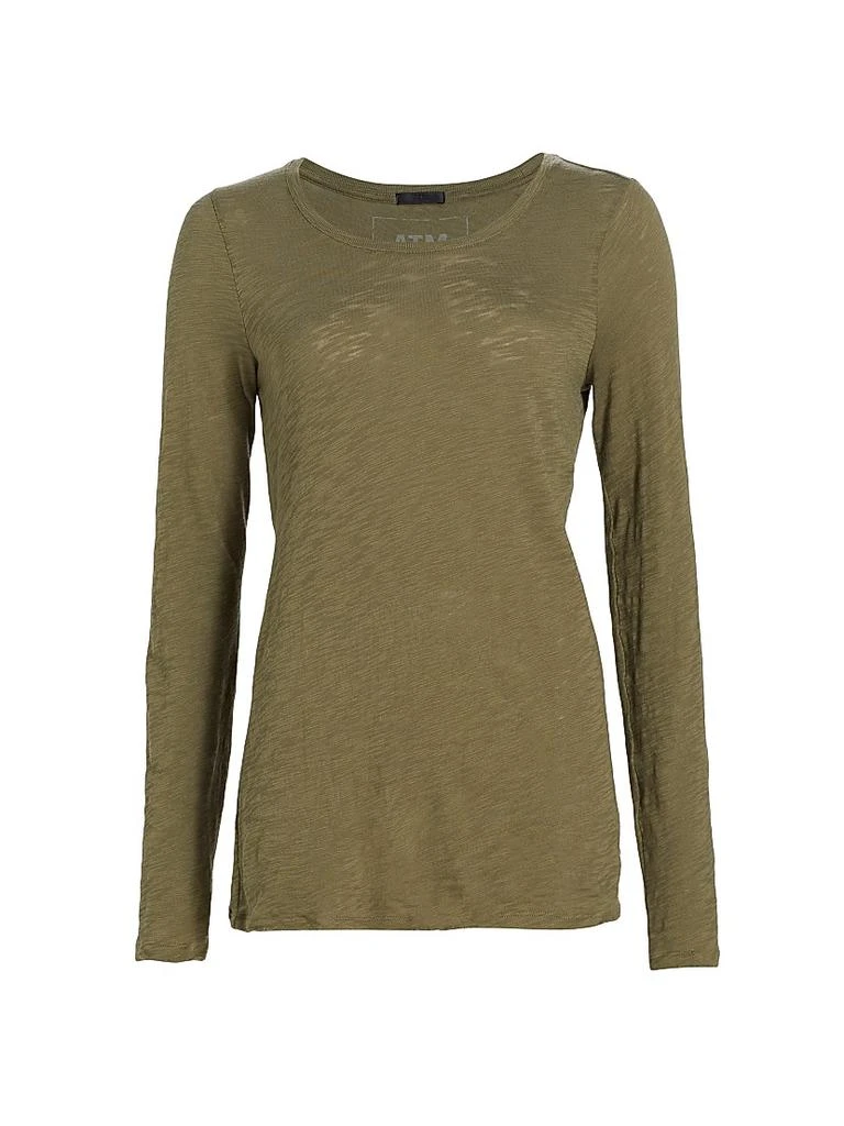 ATM Anthony Thomas Melillo Destroyed Wash Long-Sleeve Slub Jersey Tee 1