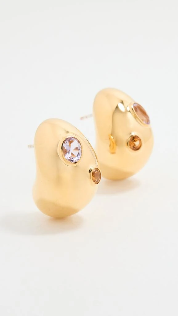 Lizzie Fortunato Mini Arp Earrings In Studded Gold 3