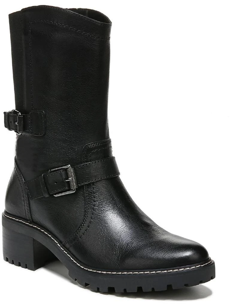Naturalizer Talon Womens Leather Motorcycle Mid-Calf Boots 1