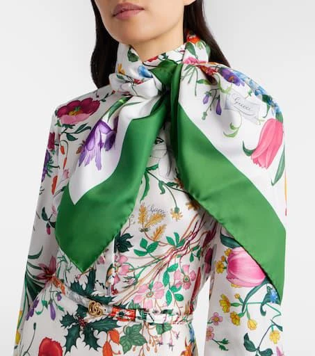 Gucci Floral silk scarf 2