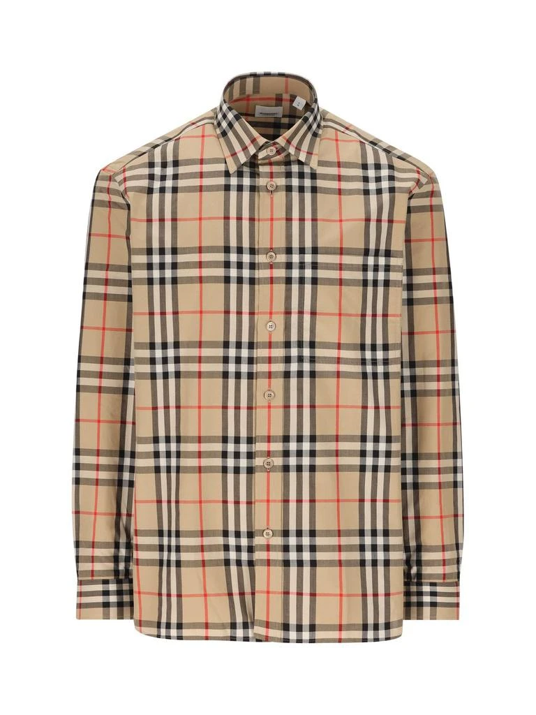 Burberry Burberry Long Sleeved Checked Buttoned Shirt 1