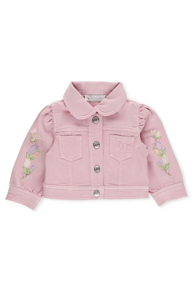 MONNALISA Monnalisa Floral Motif Denim Jacket