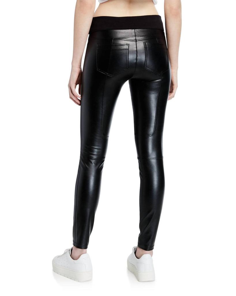 Blanc Noir Faux Leather London Pant In Black
