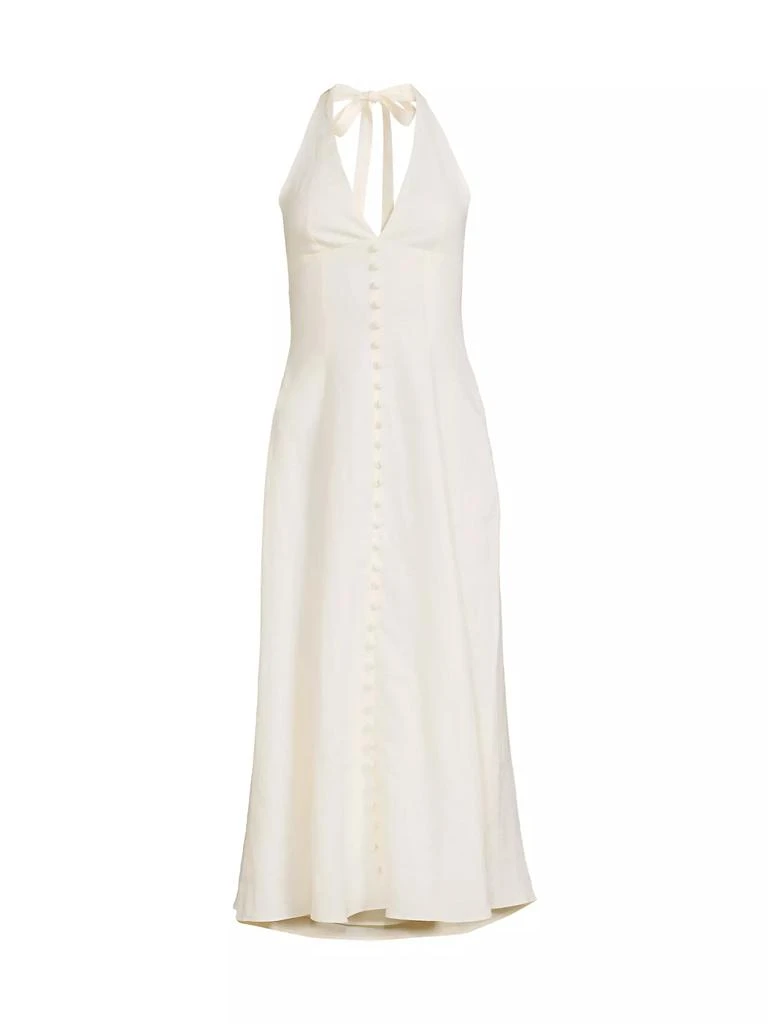 Faithfull the Brand Marie Linen Halterneck Midi-Dress 1