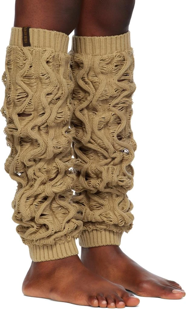 Isa Boulder Beige Fudgy Leg Warmers 4
