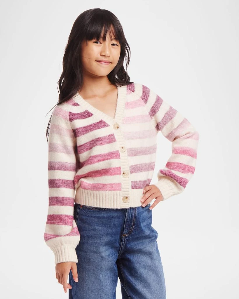 Andy & Evan Girl's Ombre Striped Cardigan, Size 7-16 4