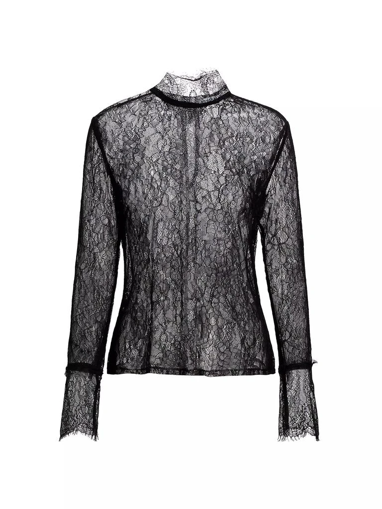 Nonchalant Label Mary Lace High-Neck Top 1